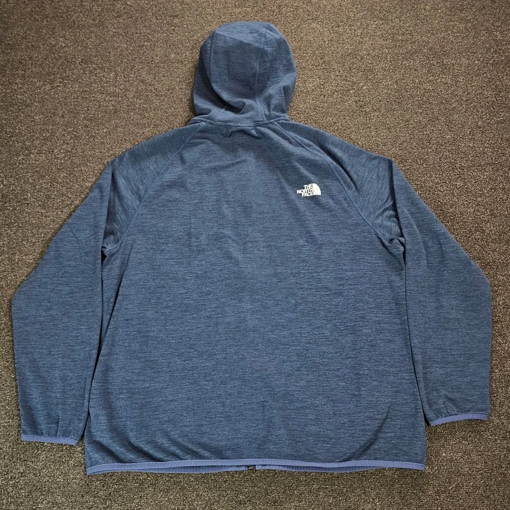 The North‎ Face CanyonlandsHoodie Mens XXL Blue Heathered Fleece Jacket Full Zip